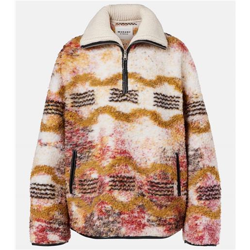 Marant Etoile pullover marner in pile con zip