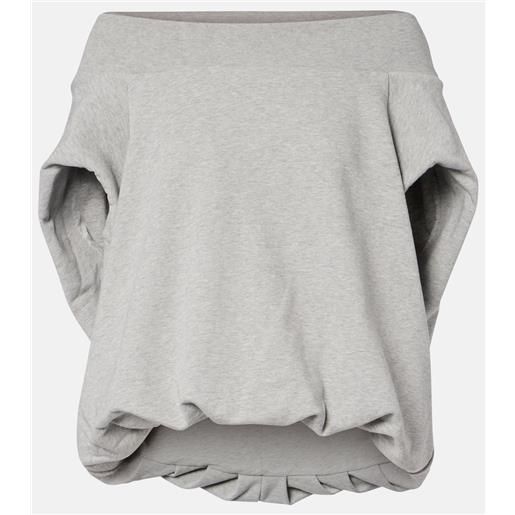 Dries Van Noten felpa cocoon in jersey di cotone