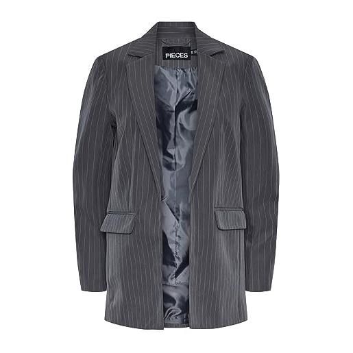 PIECES pcbozzy ls loose striped blazer noos bc, tawny port, xs