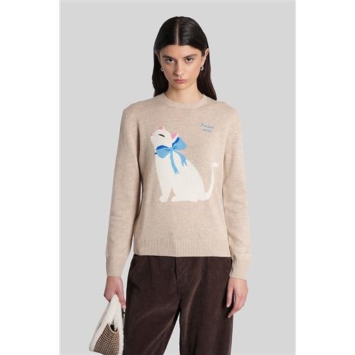 Saint Barth Mc2 maglia new queen in lana beige