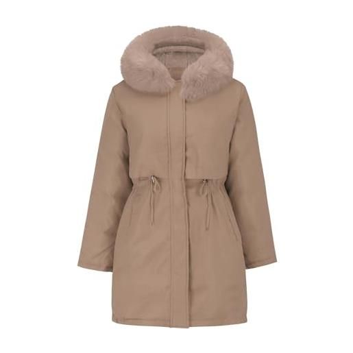 Generic giaccone donna invernale piumino lungo da donna per giacca invernale cappotto cappotto parka all aperto strada quotidiano inverno autunno piumini lunghi piumino blue xxl