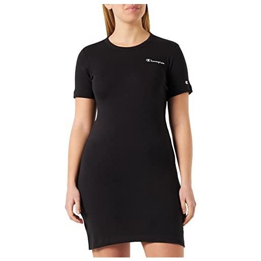 Champion legacy american classics soft cotton 1x1 rib small logo slim vestito, nero, xxl donna ss23