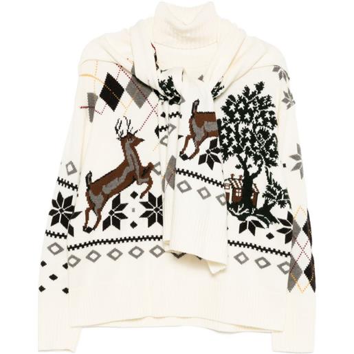 Monse maglione fair isle - toni neutri