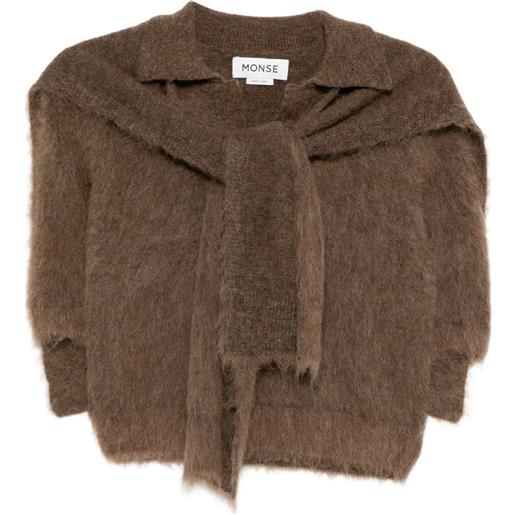 Monse top con sciarpa - marrone