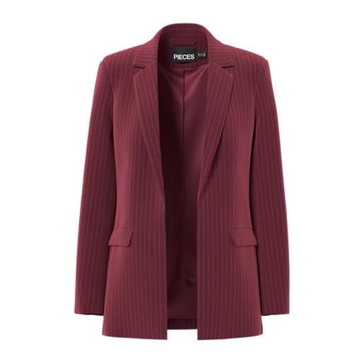 PIECES pcbozzy ls loose striped blazer noos bc, blazer donna, blu (sky captain), xl