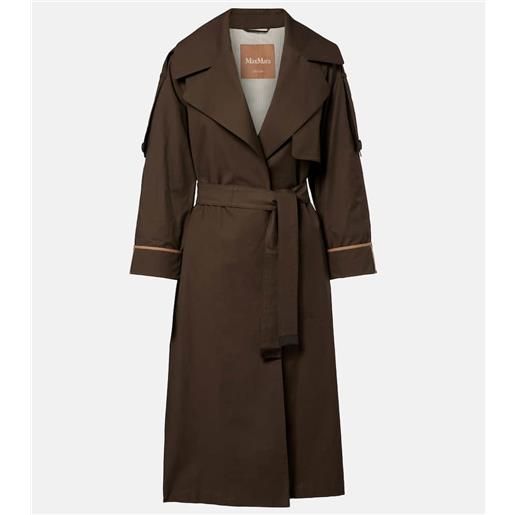 Max Mara trench the cube in twill di misto cotone