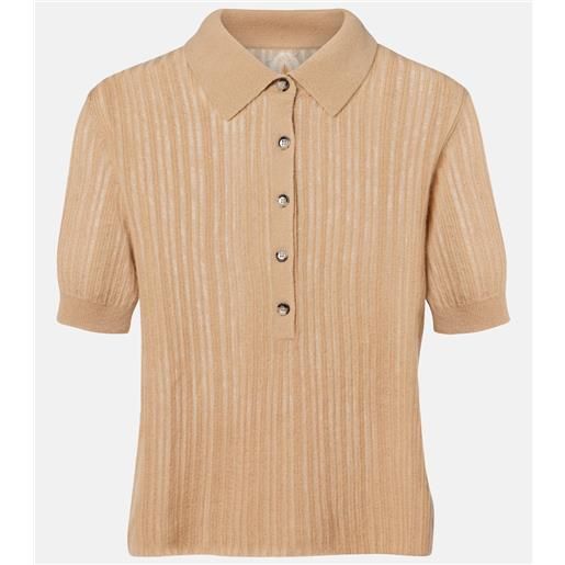 Jardin des Orangers polo in cashmere a coste