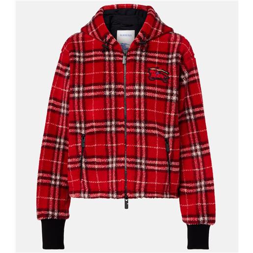 Burberry giacca in misto lana Burberry check