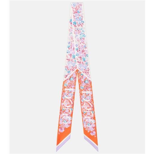 Gucci sciarpa in twill di seta con stampa