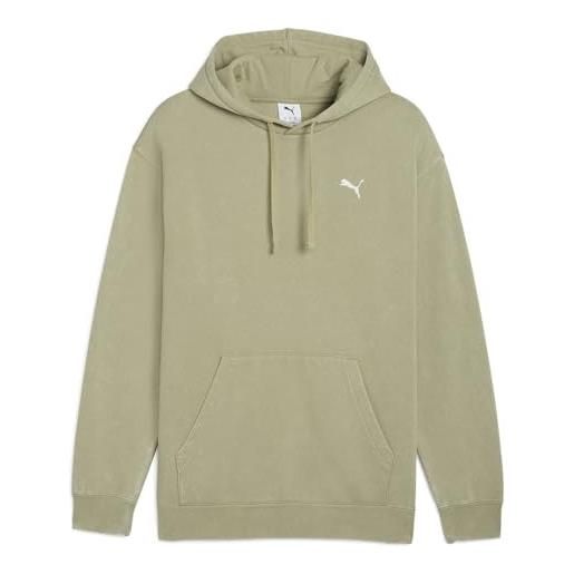 PUMA ess elevated relaxed wash felpa con cappuccio da uomo (confezione da 1)