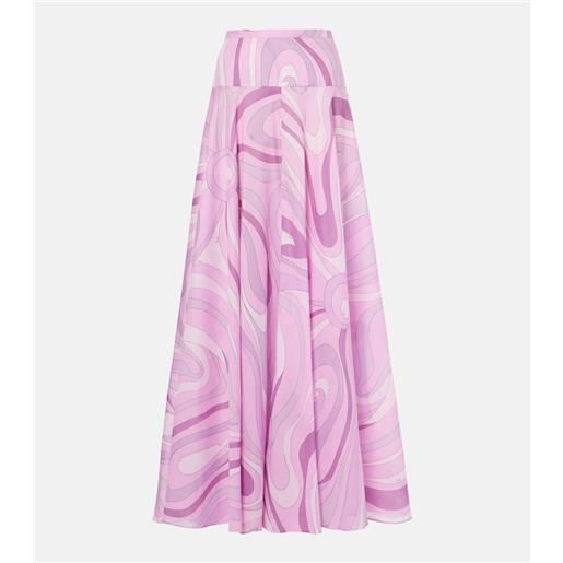 Pucci gonna lunga marmo in mussola di cotone