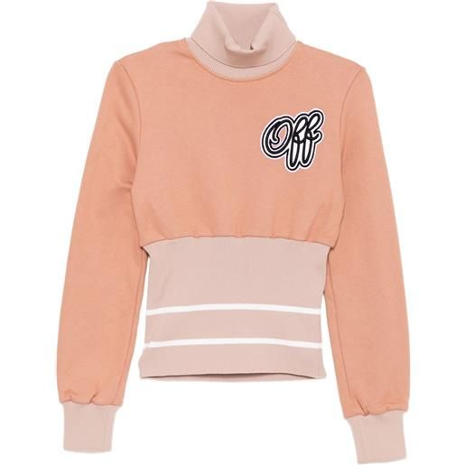 Off-White felpa a coste - rosa