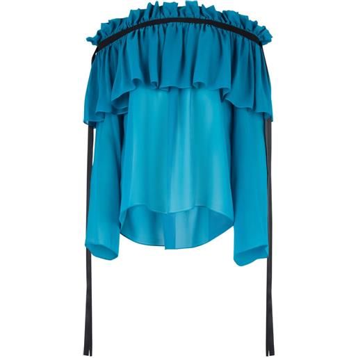 Nina Ricci top con spalle scoperte - blu