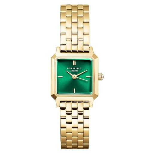 Rosefield orologio da donna con bracciale in acciaio inossidabile color oro boxelle 19.5mm