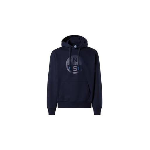 NORTH SAILS felpa hoodie uomo in cotone organico con maxi logo