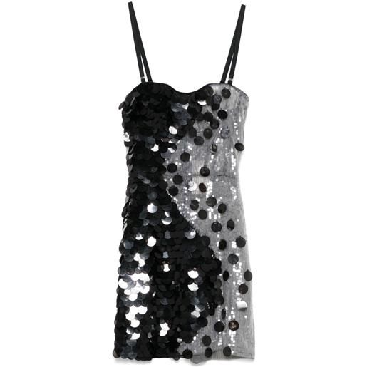 Nensi Dojaka abito corto con paillettes - nero