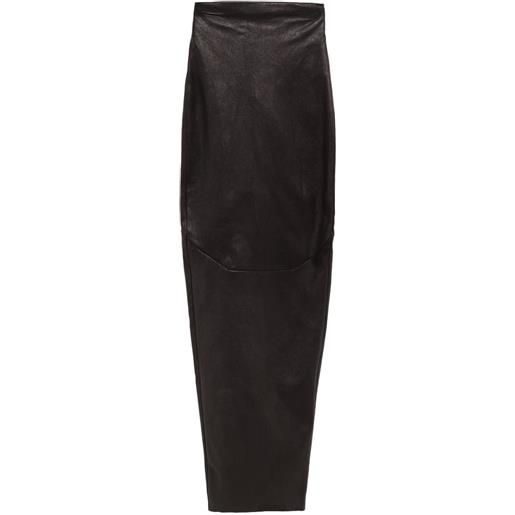 Rick Owens gonna lunga con zip - nero