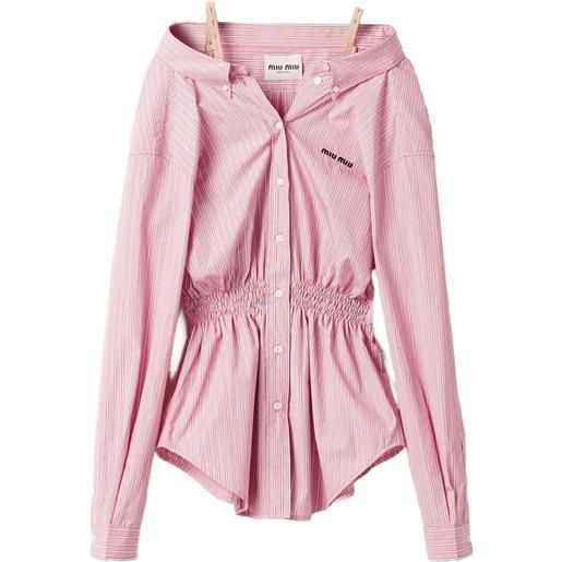 Miu Miu chemisier corto con spalle scoperte - rosa