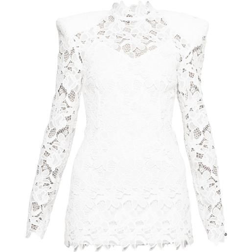 NISSA abito a maniche lunghe con pizzo - bianco