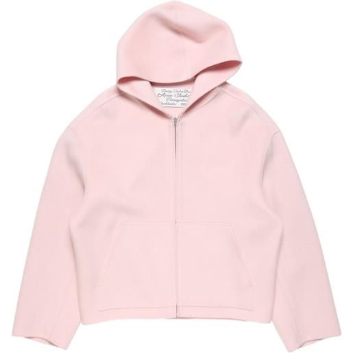 Acne Studios felpa con cappuccio e zip - rosa