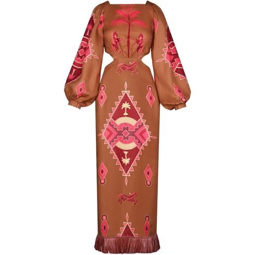 Johanna Ortiz abito beautiful horizon - marrone