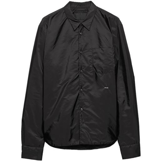 Prada camicia con logo - nero