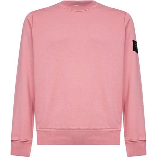 Stone Island camicia a maniche lunghe con logo - rosa