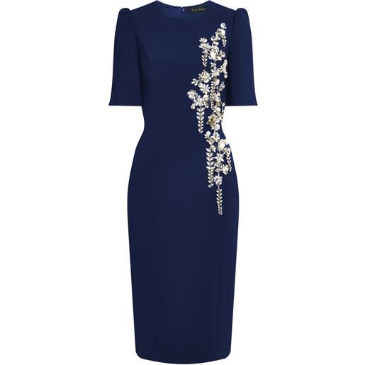 Jenny Packham abito midi roma con decorazione - blu
