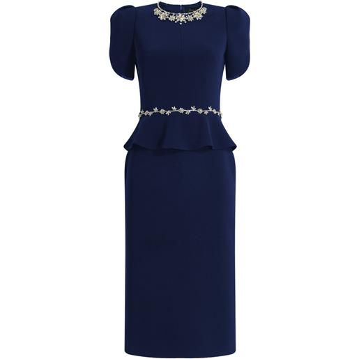 Jenny Packham abito midi jules con decorazione - blu