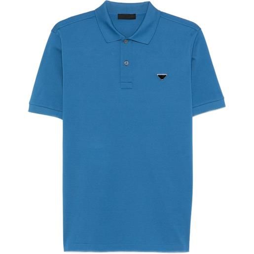 Prada polo con logo - blu