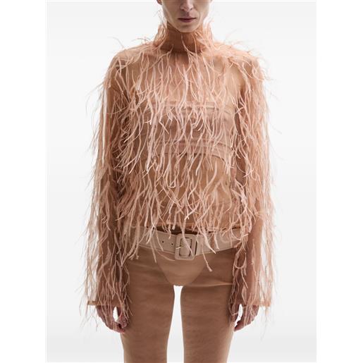 Atu Body Couture top a collo alto - toni neutri