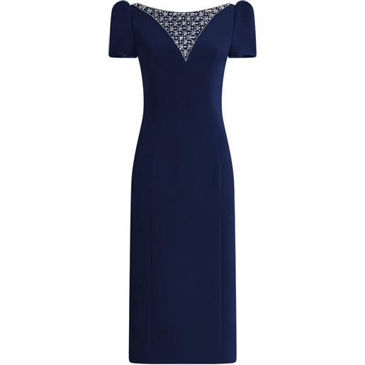 Jenny Packham abito vienna midi con decorazione - blu