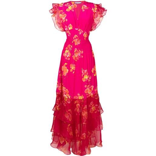 Isolda abito lungo pri a fiori - rosa