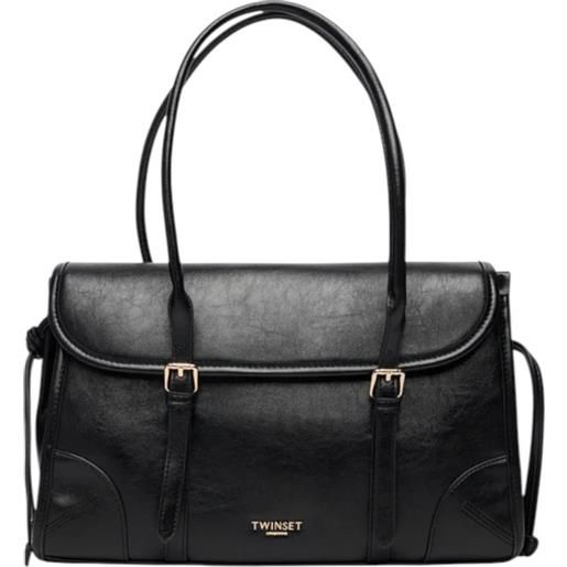 Twinset borsa a mano elegante con pattina e due manici