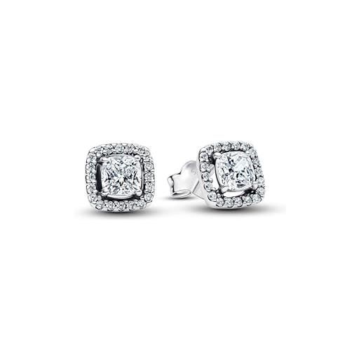 14K Placcato Oro Bianco 0.50Ct Zirconi Pavè-set Grappolo Orecchini A - Foto 11