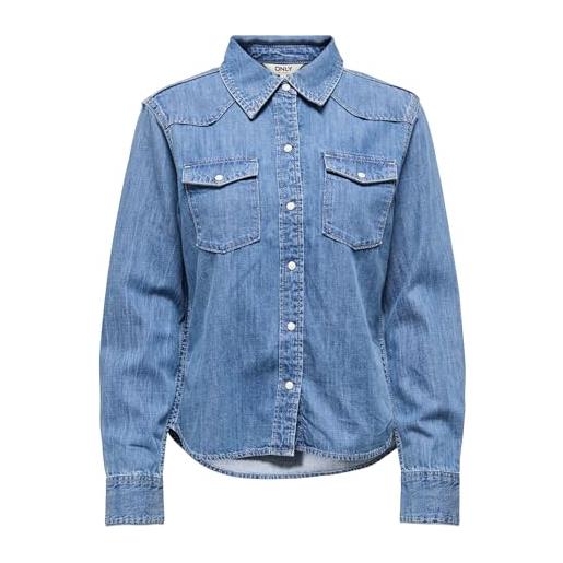 ONLY onlcharlize ls dnm - maglietta akm noos, blu jeans scuro, xl