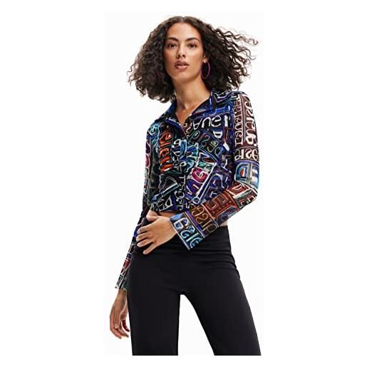 T-Shirt Donna Desigual TS_SÁBADO - Canotta Senza Maniche Con Stampe Mandala E Orlo Asimmetrico