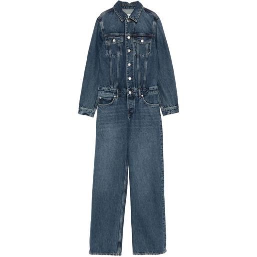 AGOLDE tuta intera denim con bottoni - blu