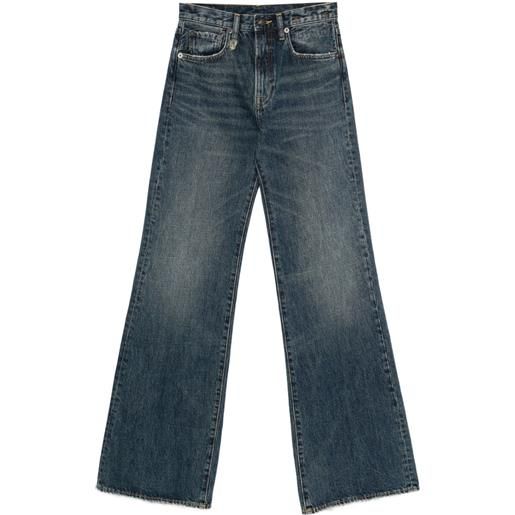 R13 jeans con taglio a vivo - blu