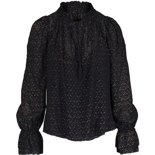 Veronica Beard blusa maxime con ruches - nero