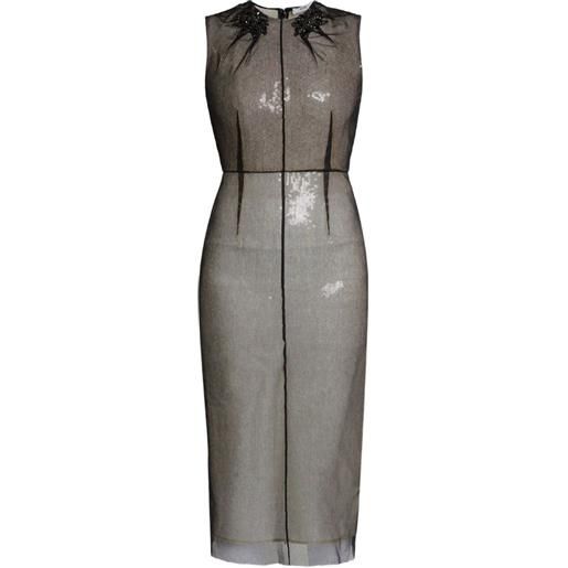 ERDEM tubino smanicato - nero