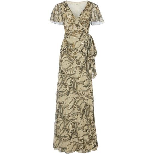 Temperley London abito lungo silvana - verde