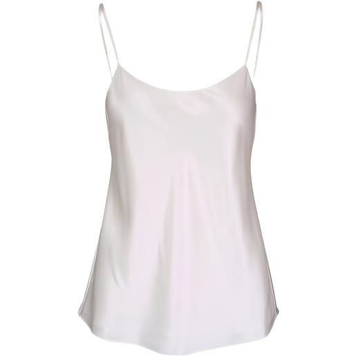 Lafayette 148 top con spalline sottili - bianco