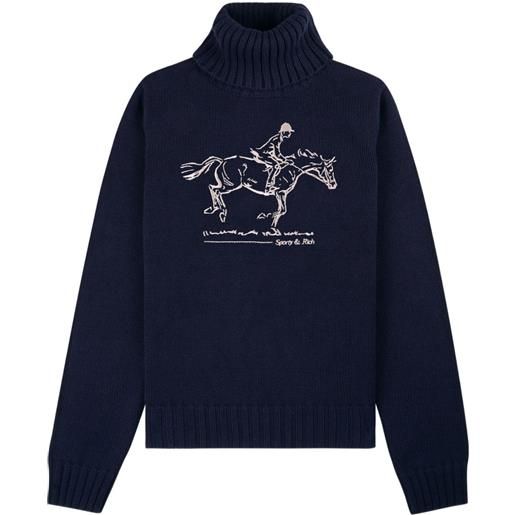 Sporty & Rich maglione a collo alto - blu