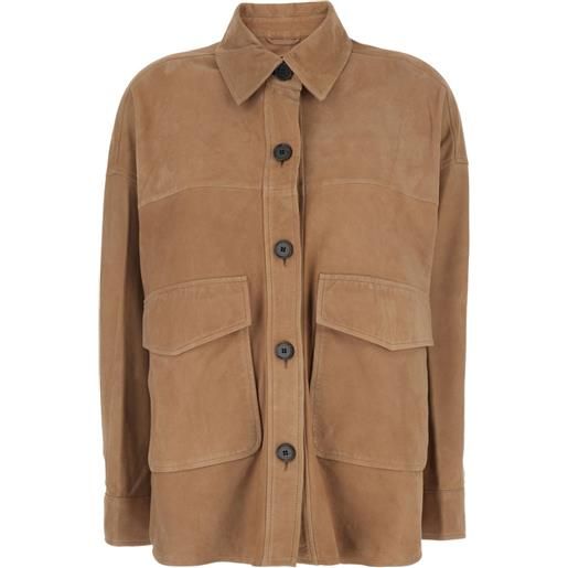Arma giacca con tasche applicate - marrone