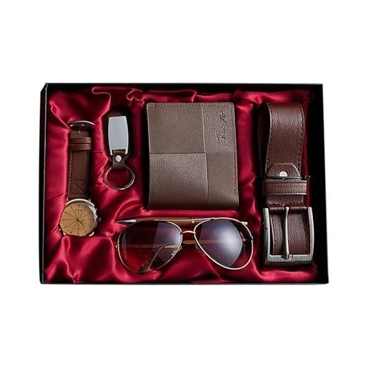 Set Regalo Per Uomo Orologio Torcia Portafoglio Penna In Cofanetto Elegante Lac