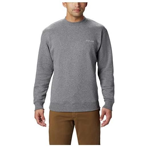 Columbia felpa da uomo hart ii crew, grigio antracite, medium