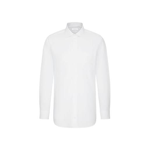 Seidensticker - maglia active, manica lunga, uomo, bianco (weiß (01 weiß)), 44cm- de