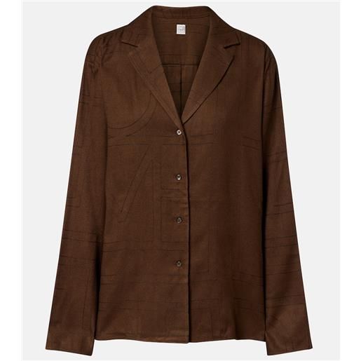 Toteme camicia pigiama in flanella con logo