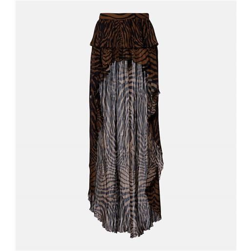 Blumarine minigonna asimmetrica con stampa